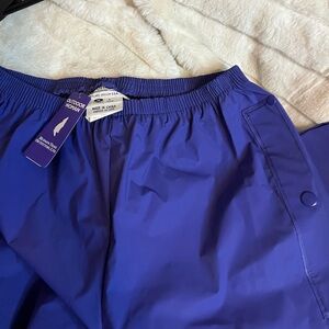 NWT Vintage Columbia Womens M/8 Ibex PVC Waterproof Rain Snap Athletic Pants